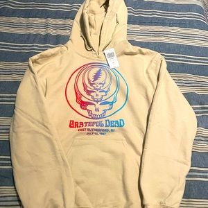 Grateful Dead cream-colored hoodie NWT (Sm)